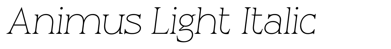 Animus Light Italic